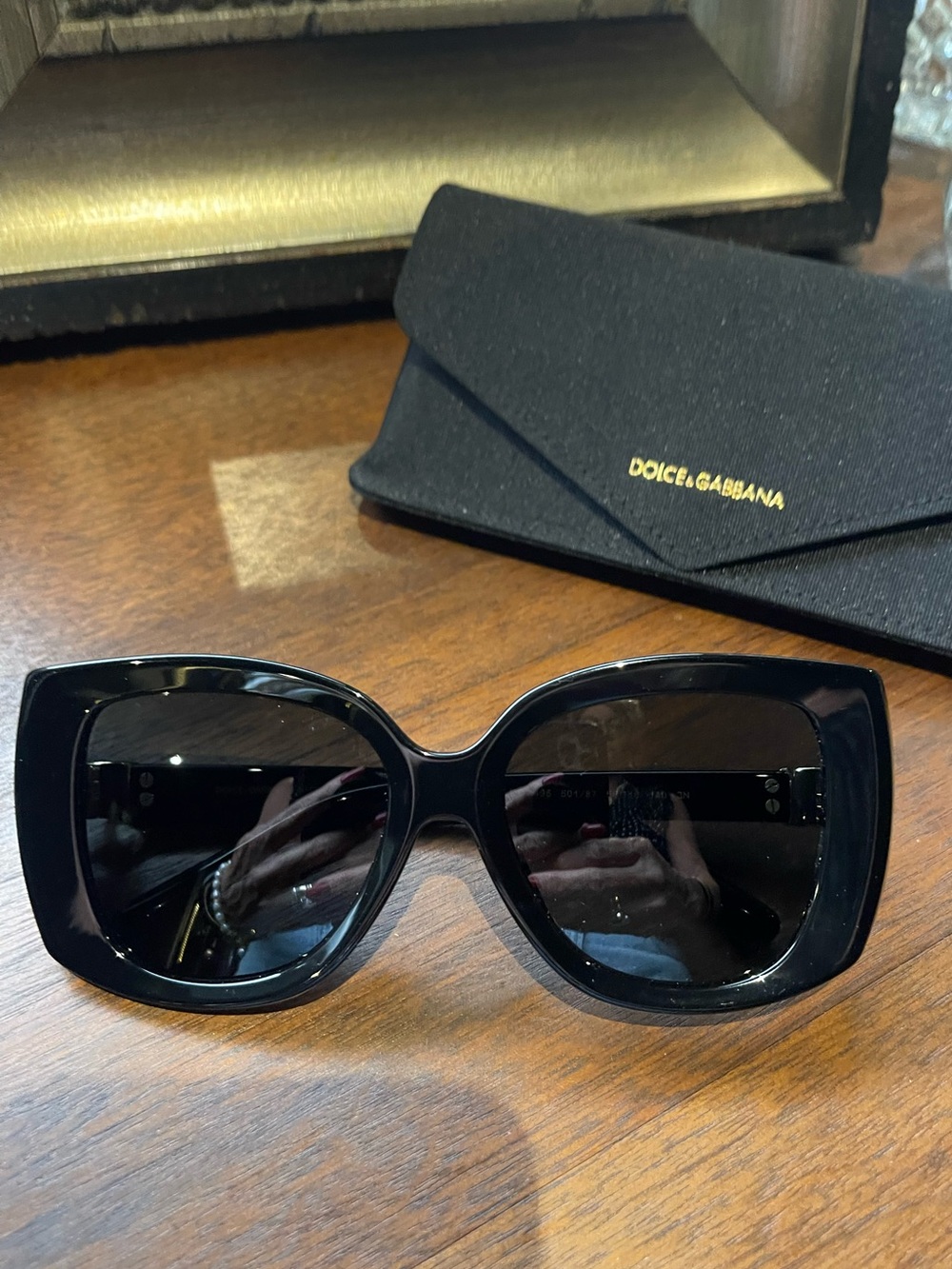 Dolce & Gabbana Black and Gold Designer Sunglasses
